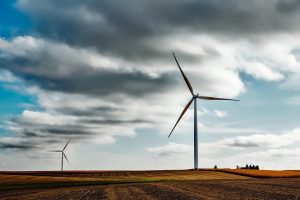 wind turbines representing renewable energy